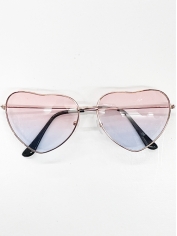 Purple Heart with Metal Frame - Novelty Sunglasses